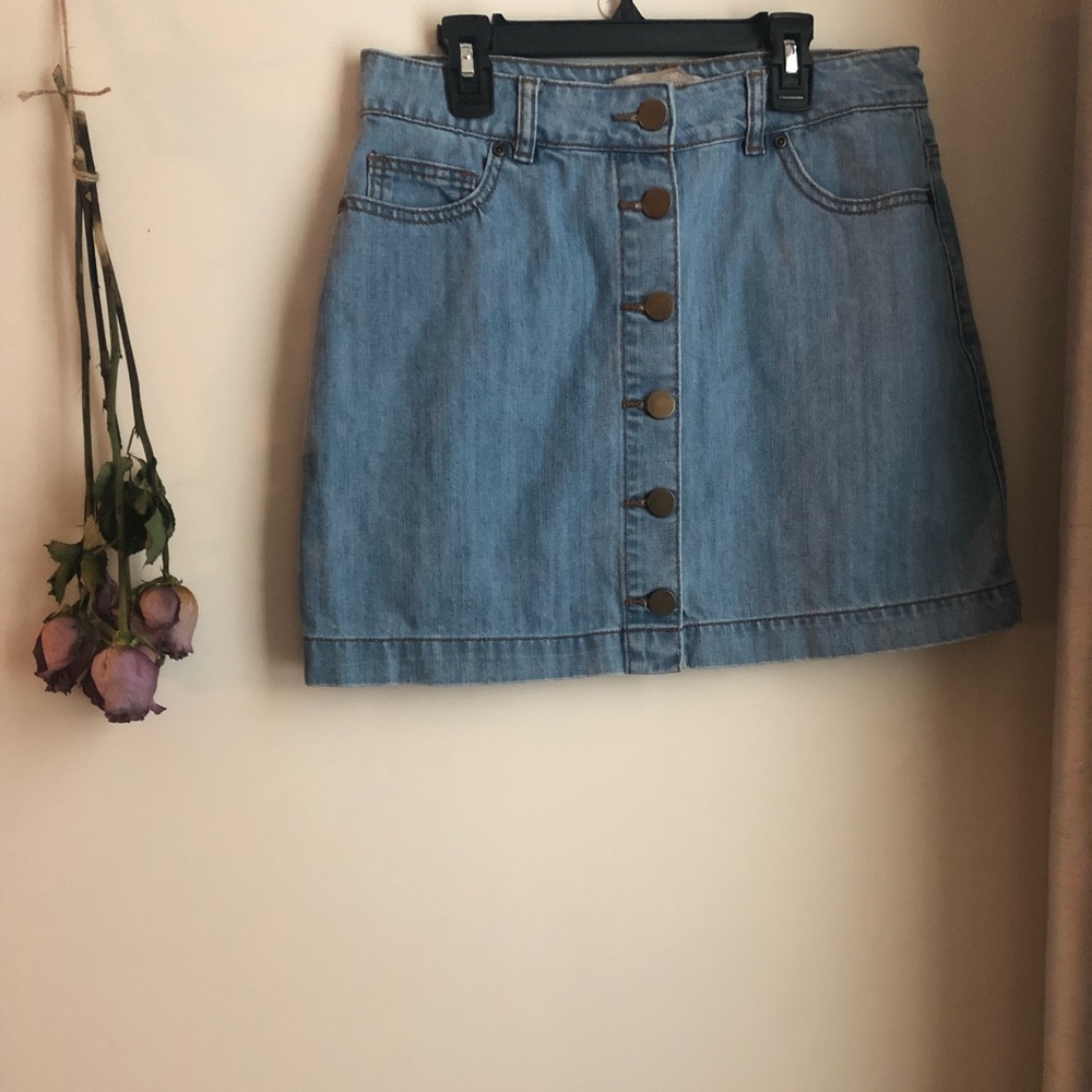 Forever 21 denim button down mini skirt